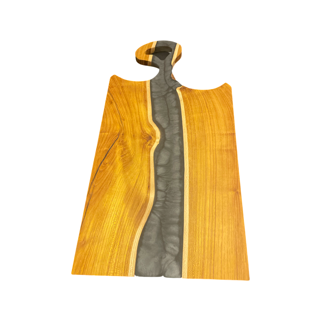 Live Edge, Epoxy Resin, Charcuterie Board made with Osage Orange Wood