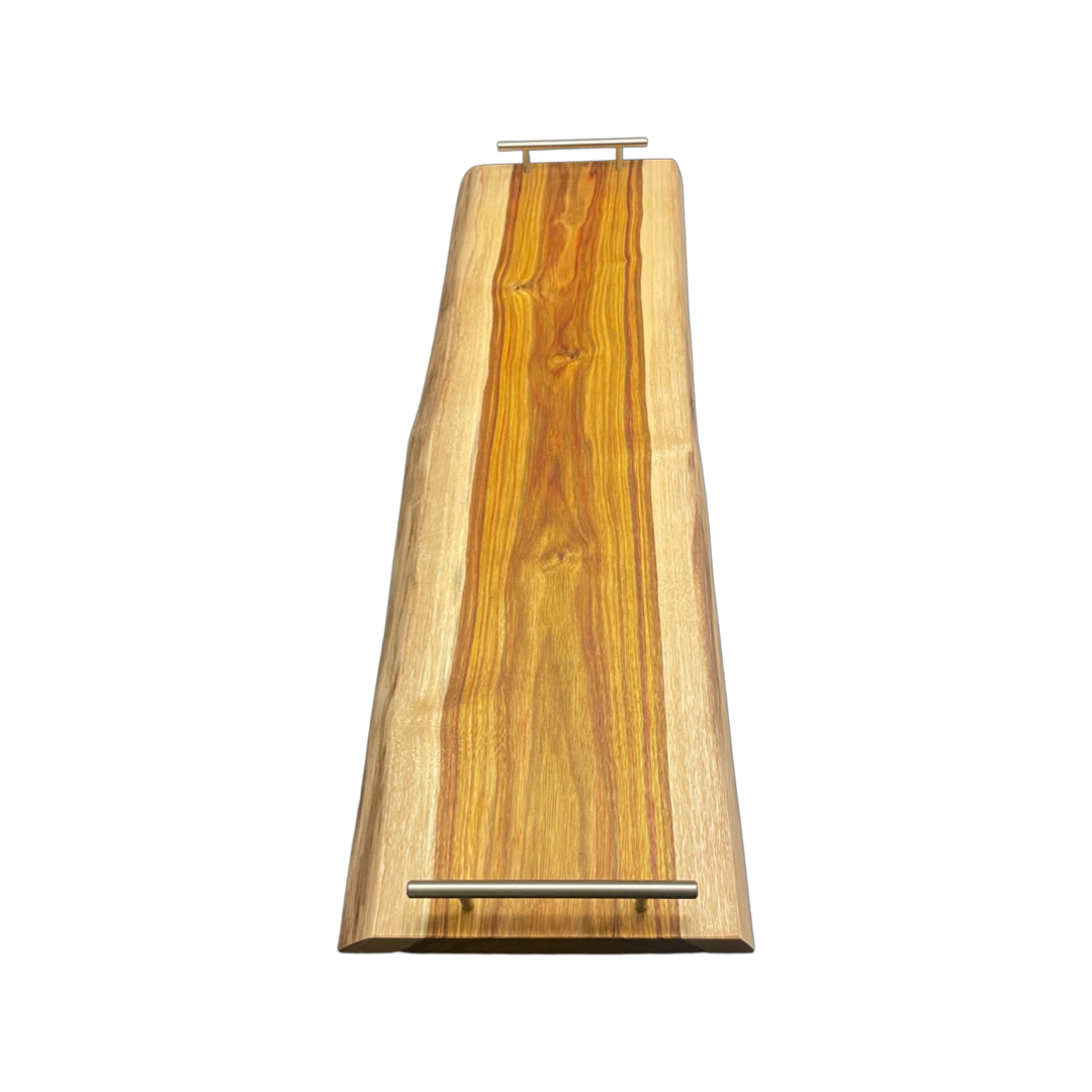 32"X10" Yellow Tarara Wood Charcuterie Board