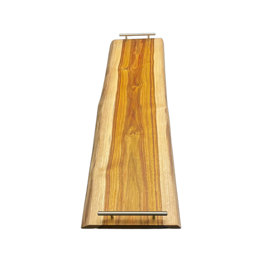 32"X10" Yellow Tarara Wood Charcuterie Board