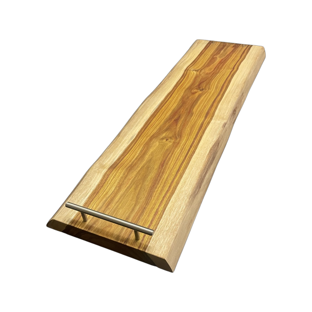 32"X10" Yellow Tarara Wood Charcuterie Board