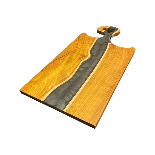 Live Edge, Epoxy Resin, Charcuterie Board made with Osage Orange Wood